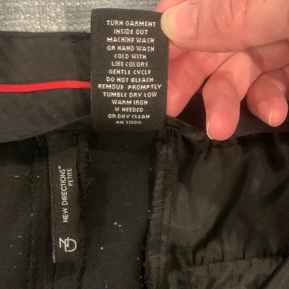 New Directions Black Dress Slacks w/flecks of blue & white Sz 8P - Picture 8 of 8